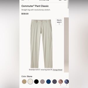 Men’s never worn Rhone pants